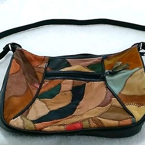 (Prs#17) Multi color  leather Purse